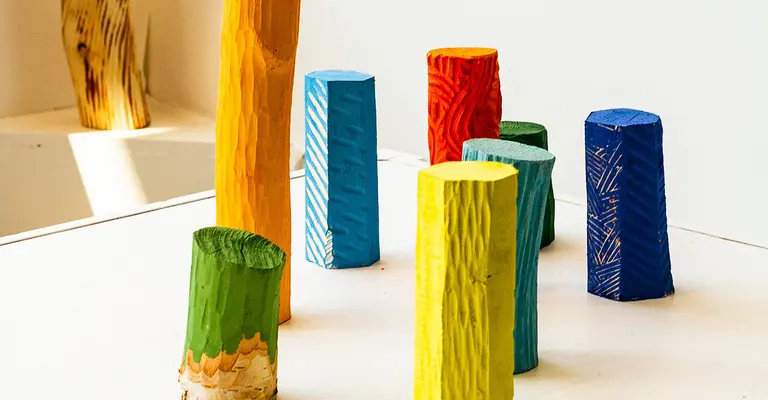 Carving Studies – Birch/Milk Paint – Julie Benda