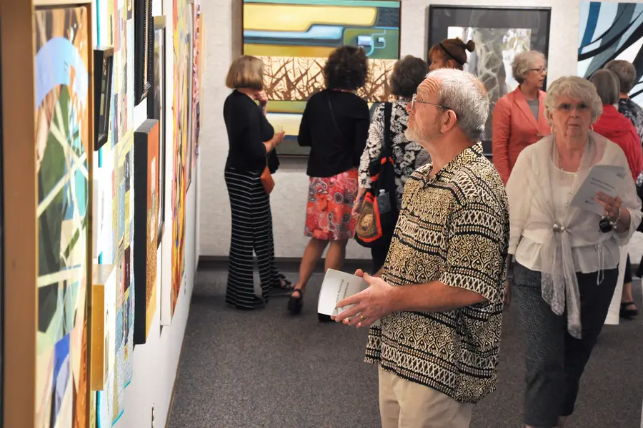 people at an art gallery