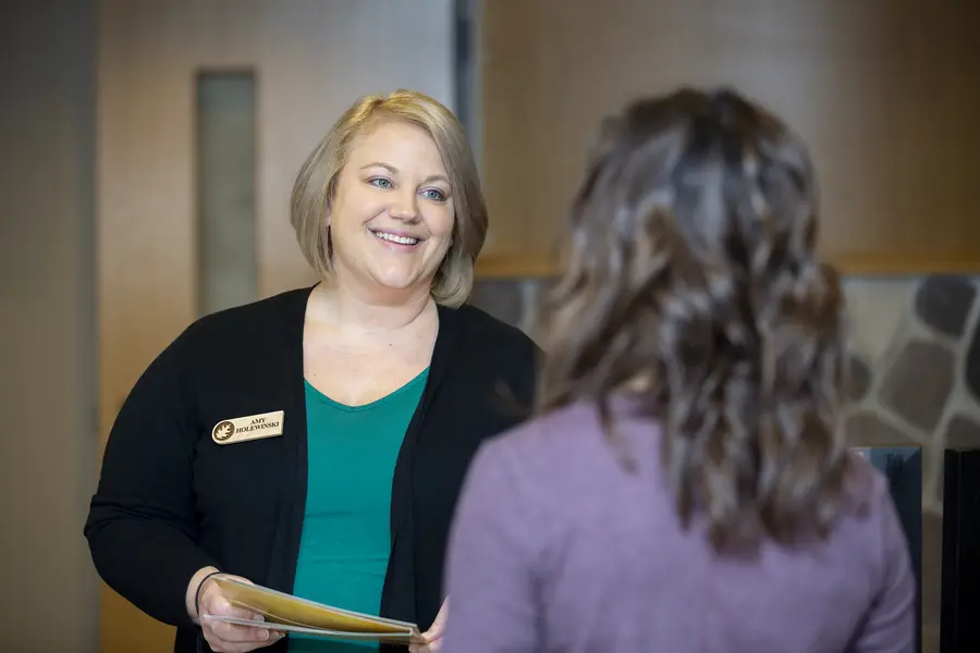 Student at Welcome Center