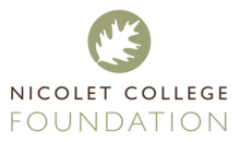 Logo: Nicolet College Foundation with maple leaf